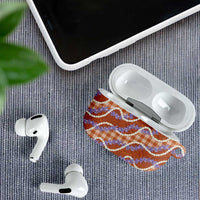 Orange Hawaii Palaka Honohono Pikake AirPods Case Hawaiian Orchid Lei Polynesian Pattern - Polynesian Pride