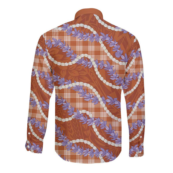 Personalized Hawaii Maui Long Sleeve Button Shirt Polynesian Fish Hook Hibiscus Green Version LT05