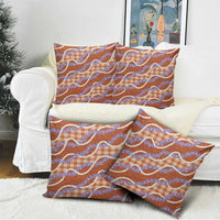 Orange Hawaii Palaka Honohono Pikake Pillow Cover Hawaiian Orchid Lei Polynesian Pattern - Polynesian Pride