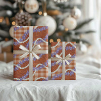 Orange Hawaii Palaka Honohono Pikake Wrapping Paper Hawaiian Orchid Lei Polynesian Pattern - Polynesian Pride