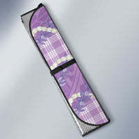 Purple Hawaii Palaka Honohono Pikake Auto Sun Shade Hawaiian Orchid Lei Polynesian Pattern - Polynesian Pride