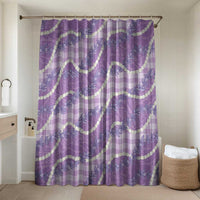 Purple Hawaii Palaka Honohono Pikake Bathroom Set Hawaiian Orchid Lei Polynesian Pattern - Polynesian Pride