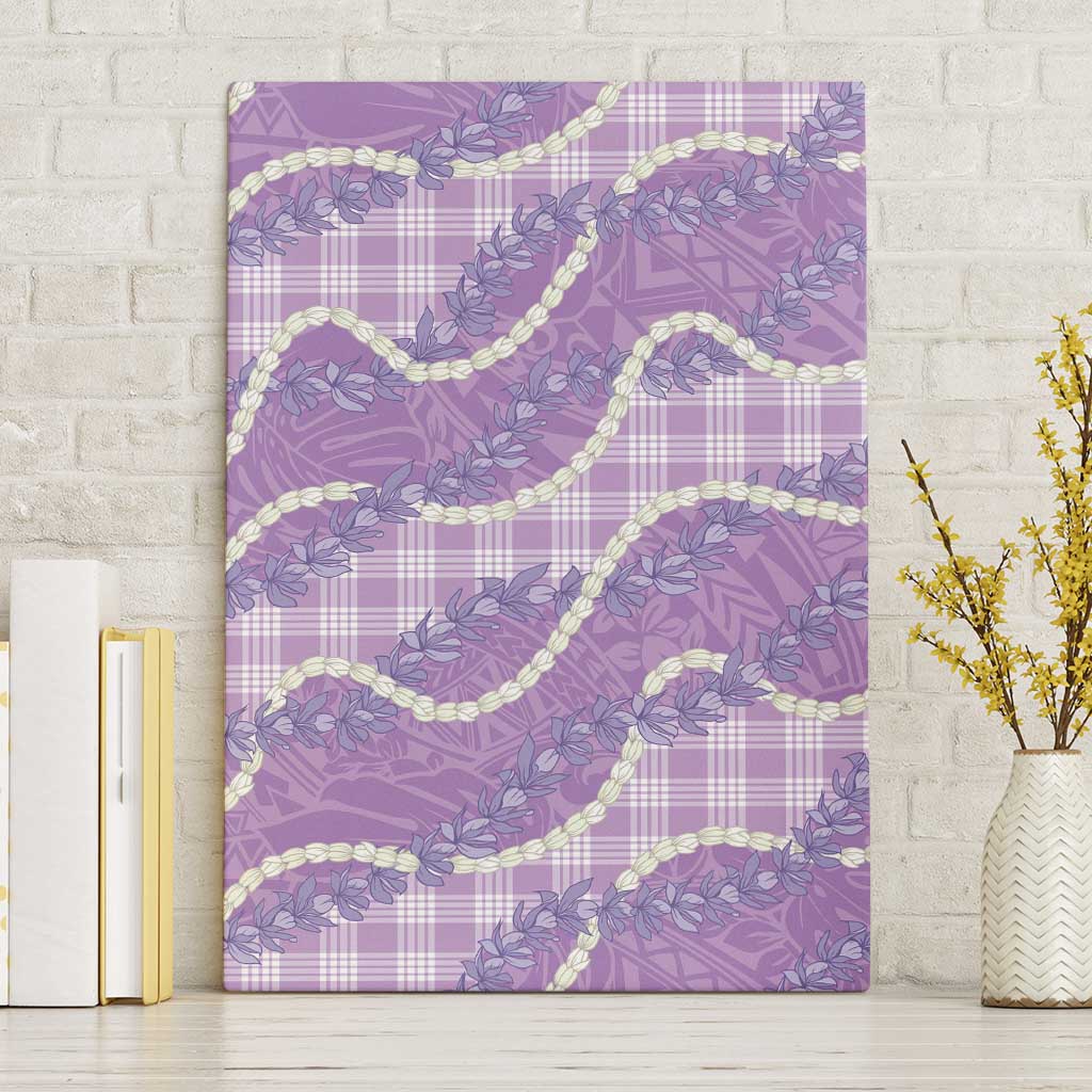 Purple Hawaii Palaka Honohono Pikake Canvas Wall Art Hawaiian Orchid Lei Polynesian Pattern LT14 Without Frame Purple - Polynesian Pride