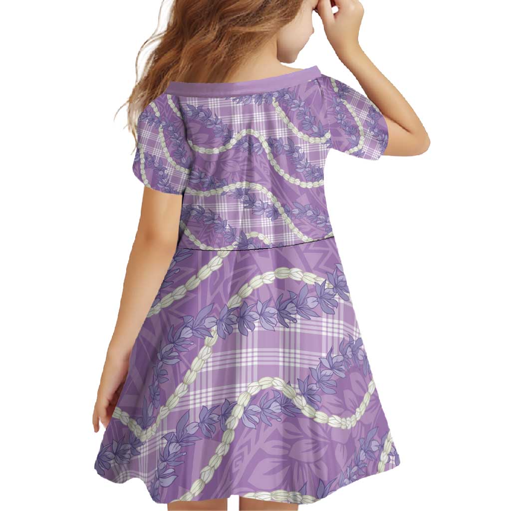 Purple Hawaii Palaka Honohono Pikake Family Matching Long Sleeve Bodycon Dress and Hawaiian Shirt Hawaiian Orchid Lei Polynesian Pattern - Polynesian Pride