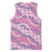 Pink Hawaii Palaka Honohono Pikake Basketball Jersey Hawaiian Orchid Lei Polynesian Pattern - Polynesian Pride