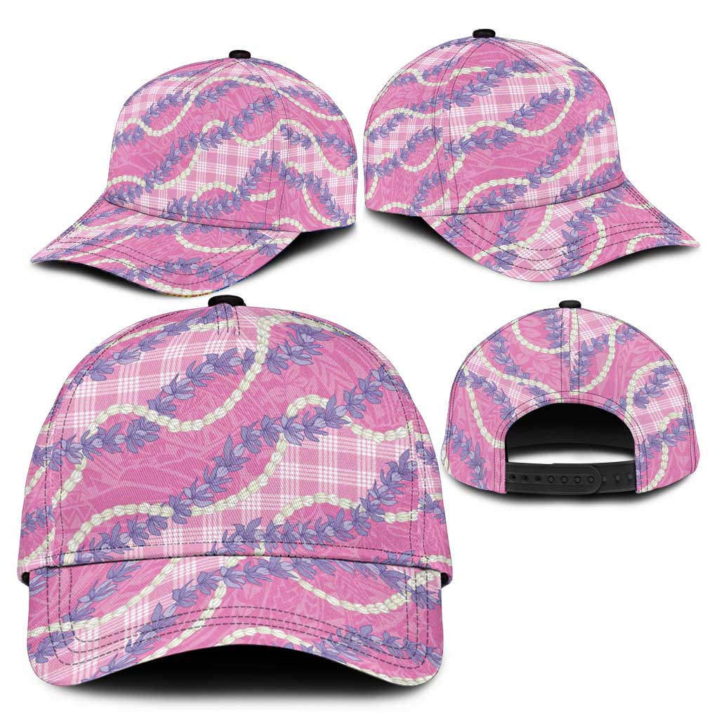 Pink Hawaii Palaka Honohono Pikake Classic Cap Hawaiian Orchid Lei Polynesian Pattern - Polynesian Pride