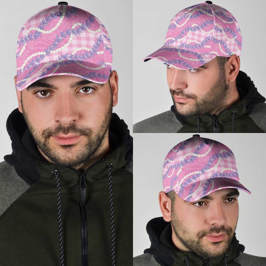 Pink Hawaii Palaka Honohono Pikake Classic Cap Hawaiian Orchid Lei Polynesian Pattern - Polynesian Pride