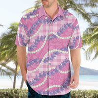 Pink Hawaii Palaka Honohono Pikake Hawaiian Shirt Hawaiian Orchid Lei Polynesian Pattern - Polynesian Pride