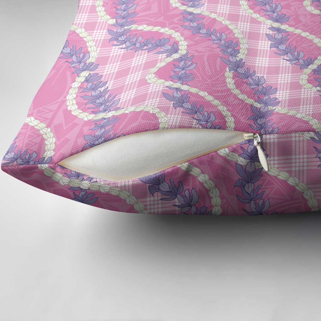 Pink Hawaii Palaka Honohono Pikake Pillow Cover Hawaiian Orchid Lei Polynesian Pattern - Polynesian Pride