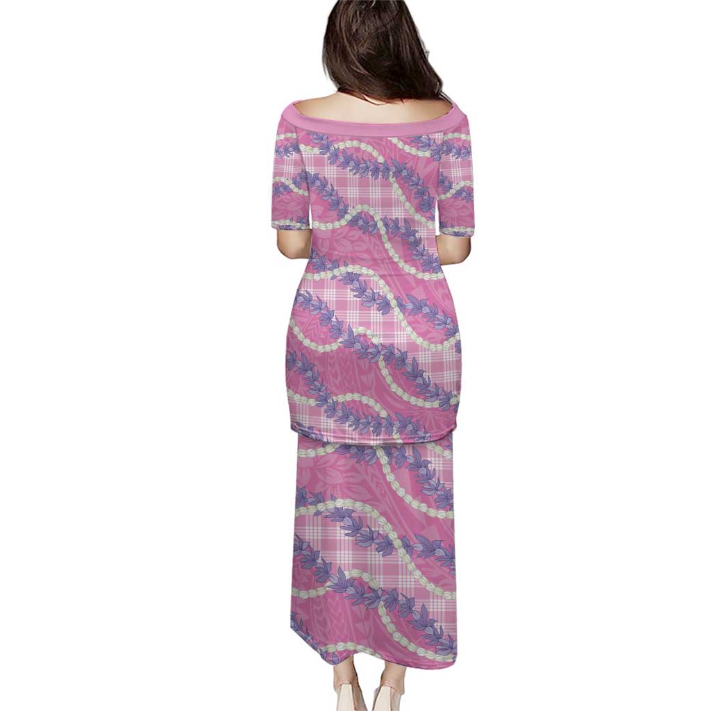 Pink Hawaii Palaka Honohono Pikake Puletasi Hawaiian Orchid Lei Polynesian Pattern - Polynesian Pride