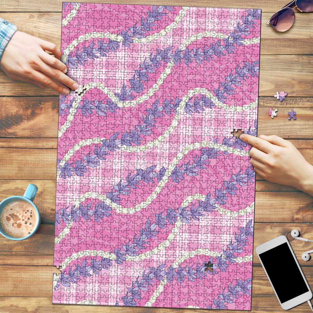 Pink Hawaii Palaka Honohono Pikake Puzzle Hawaiian Orchid Lei Polynesian Pattern - Polynesian Pride