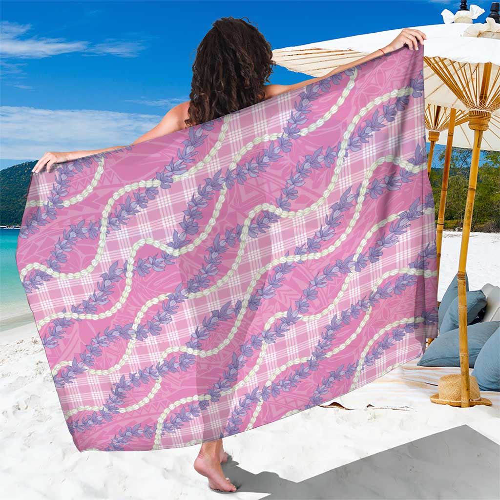 Pink Hawaii Palaka Honohono Pikake Sarong Hawaiian Orchid Lei Polynesian Pattern LT14 One Size 44 x 66 inches Pink - Polynesian Pride