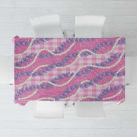 Pink Hawaii Palaka Honohono Pikake Tablecloth Hawaiian Orchid Lei Polynesian Pattern - Polynesian Pride