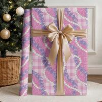 Pink Hawaii Palaka Honohono Pikake Wrapping Paper Hawaiian Orchid Lei Polynesian Pattern - Polynesian Pride
