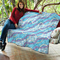 Blue Hawaii Palaka Honohono Pikake Quilt Hawaiian Orchid Lei Polynesian Pattern - Polynesian Pride