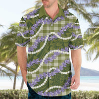 Green Hawaii Palaka Honohono Pikake Hawaiian Shirt Hawaiian Orchid Lei Polynesian Pattern - Polynesian Pride