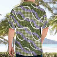 Green Hawaii Palaka Honohono Pikake Hawaiian Shirt Hawaiian Orchid Lei Polynesian Pattern - Polynesian Pride
