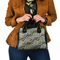 Green Hawaii Palaka Honohono Pikake Shoulder Handbag Hawaiian Orchid Lei Polynesian Pattern - Polynesian Pride