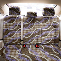 Brown Hawaii Palaka Honohono Pikake Back Car Seat Cover Hawaiian Orchid Lei Polynesian Pattern - Polynesian Pride