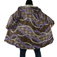 Brown Hawaii Palaka Honohono Pikake Cloak Hawaiian Orchid Lei Polynesian Pattern - Polynesian Pride