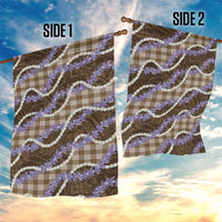 Brown Hawaii Palaka Honohono Pikake Garden Flag Hawaiian Orchid Lei Polynesian Pattern - Polynesian Pride