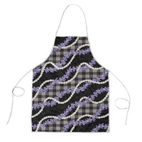 Black Hawaii Palaka Honohono Pikake Apron Hawaiian Orchid Lei Polynesian Pattern - Polynesian Pride