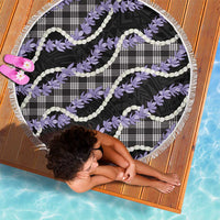 Black Hawaii Palaka Honohono Pikake Beach Blanket Hawaiian Orchid Lei Polynesian Pattern - Polynesian Pride