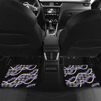 Black Hawaii Palaka Honohono Pikake Car Mats Hawaiian Orchid Lei Polynesian Pattern - Polynesian Pride