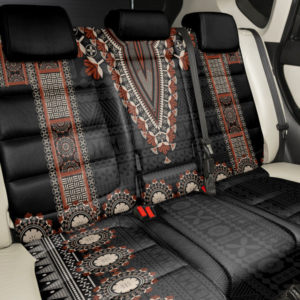 Fiji Tapa Custom Personalised Car Seat Covers - Fiji Flag Polynesian Tattoo Fog Green main image 1