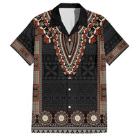 Bula Fiji Dashiki Vintage Fijian Masi Tapa Pattern Family Matching Tank Maxi Dress and Hawaiian Shirt LT14 Dad's Shirt - Short Sleeve Brown - Polynesian Pride