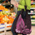 Pink Polynesia Easter Day Grocery Bag Eggs With Bunny Polynesian Pattern