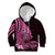Pink Polynesia Easter Day Kid Hoodie Eggs With Bunny Polynesian Pattern
