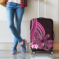 Pink Polynesia Easter Day Luggage Cover Eggs With Bunny Polynesian Pattern LT14 - Polynesian Pride