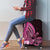 Pink Polynesia Easter Day Luggage Cover Eggs With Bunny Polynesian Pattern