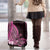 Pink Polynesia Easter Day Luggage Cover Eggs With Bunny Polynesian Pattern