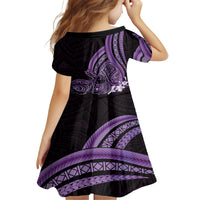 Purple Polynesia Easter Day Family Matching Off Shoulder Maxi Dress and Hawaiian Shirt Eggs With Bunny Polynesian Pattern LT14 - Polynesian Pride