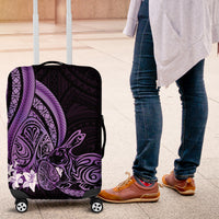 Purple Polynesia Easter Day Luggage Cover Eggs With Bunny Polynesian Pattern LT14 Purple - Polynesian Pride