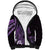 Purple Polynesia Easter Day Sherpa Hoodie Eggs With Bunny Polynesian Pattern