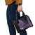 Purple Polynesia Easter Day Shoulder Handbag Eggs With Bunny Polynesian Pattern