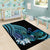 Turquoise Polynesia Easter Day Area Rug Eggs With Bunny Polynesian Pattern