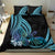 Turquoise Polynesia Easter Day Bedding Set Eggs With Bunny Polynesian Pattern