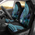 Turquoise Polynesia Easter Day Car Seat Cover Eggs With Bunny Polynesian Pattern