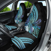 Turquoise Polynesia Easter Day Car Seat Cover Eggs With Bunny Polynesian Pattern