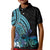 Turquoise Polynesia Easter Day Kid Polo Shirt Eggs With Bunny Polynesian Pattern