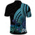 Turquoise Polynesia Easter Day Polo Shirt Eggs With Bunny Polynesian Pattern