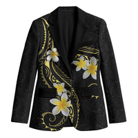 Polynesia Tattoo With Plumeria Blazer Elegant Vibes