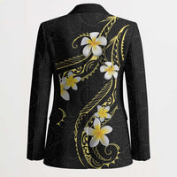 Polynesia Tattoo With Plumeria Blazer Elegant Vibes