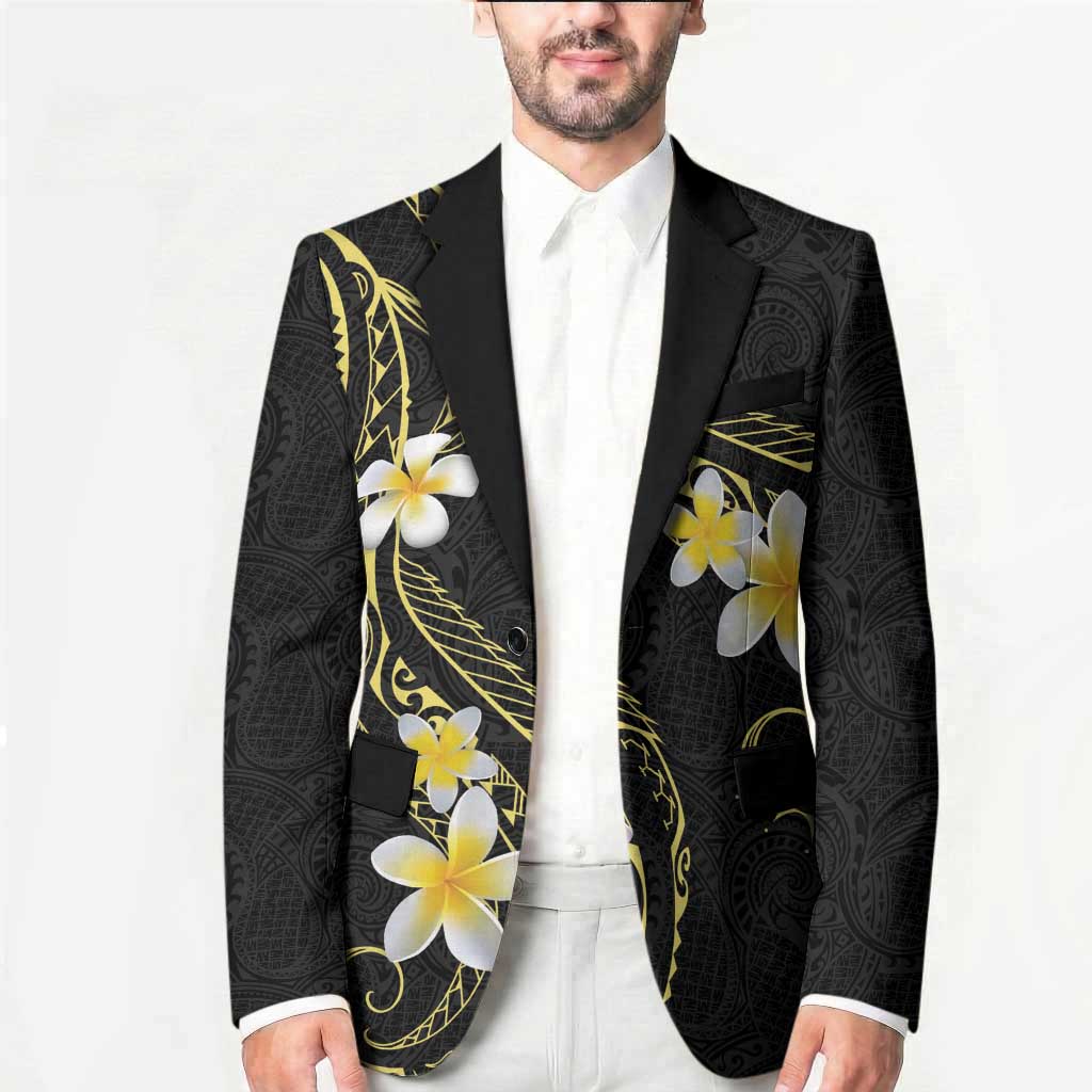 Polynesia Tattoo With Plumeria Blazer Elegant Vibes