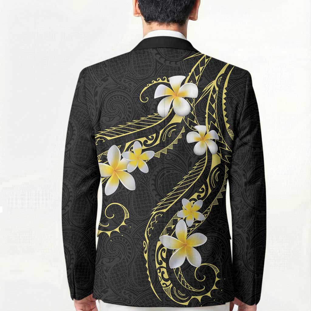 Polynesia Tattoo With Plumeria Blazer Elegant Vibes