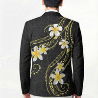 Polynesia Tattoo With Plumeria Blazer Elegant Vibes